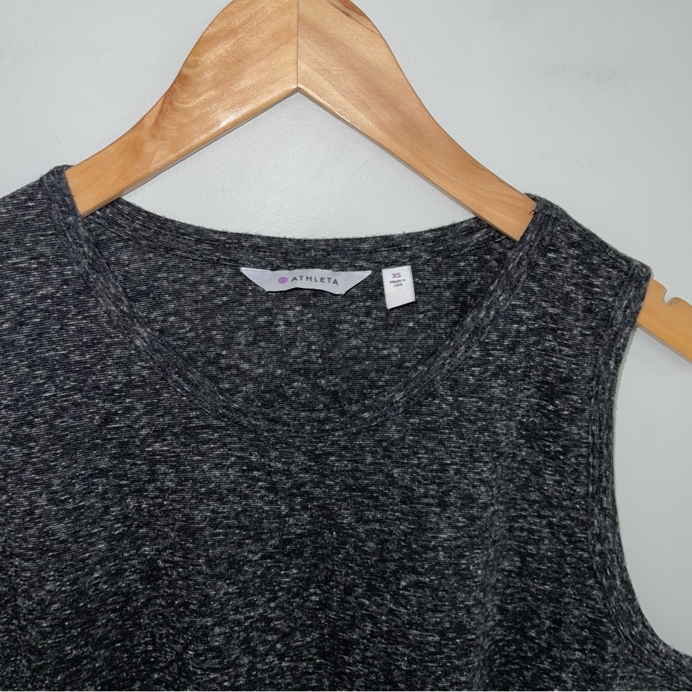 Athleta Gateway Tank Women's Size XS Dark Grey Draped Layered Oversized - Picture 5 of 8